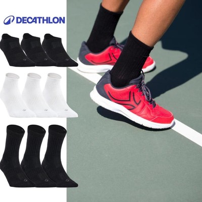 Gói 3 đôi tất thể thao cổ cao rs 500 trắng DECATHLON mã 8379842