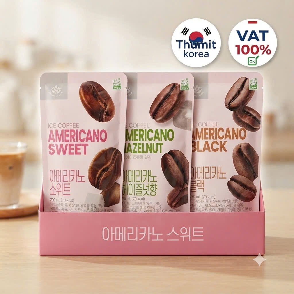 (COMBO 5 Gói) - Cà Phê Gói Pha Sẵn ICE TALK Hàn Quốc 230ml (AMERICANO SWEET, AMERICANO BLACK)