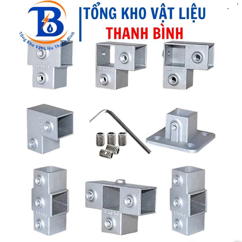 Khớp Nối Nhôm 20x20, 25x25 Dày 3mm Kèm Vít – Phụ Kiện Nối Sắt Hộp, Thép Hộp, Inox Hộp 25x25
