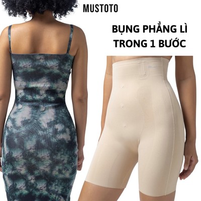 MUSTOTO Quần Lót Gen Nịt Bụng Định Hình Siết Eo Nâng Mông Cạp Cao Tàng Hình Không Lộ Viền Chống Cuộn (MQ67)