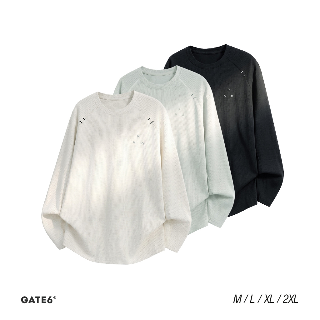 Áo Thun Nam raglan basic ZR, áo phông dài tay phối màu GATE6 - #4702