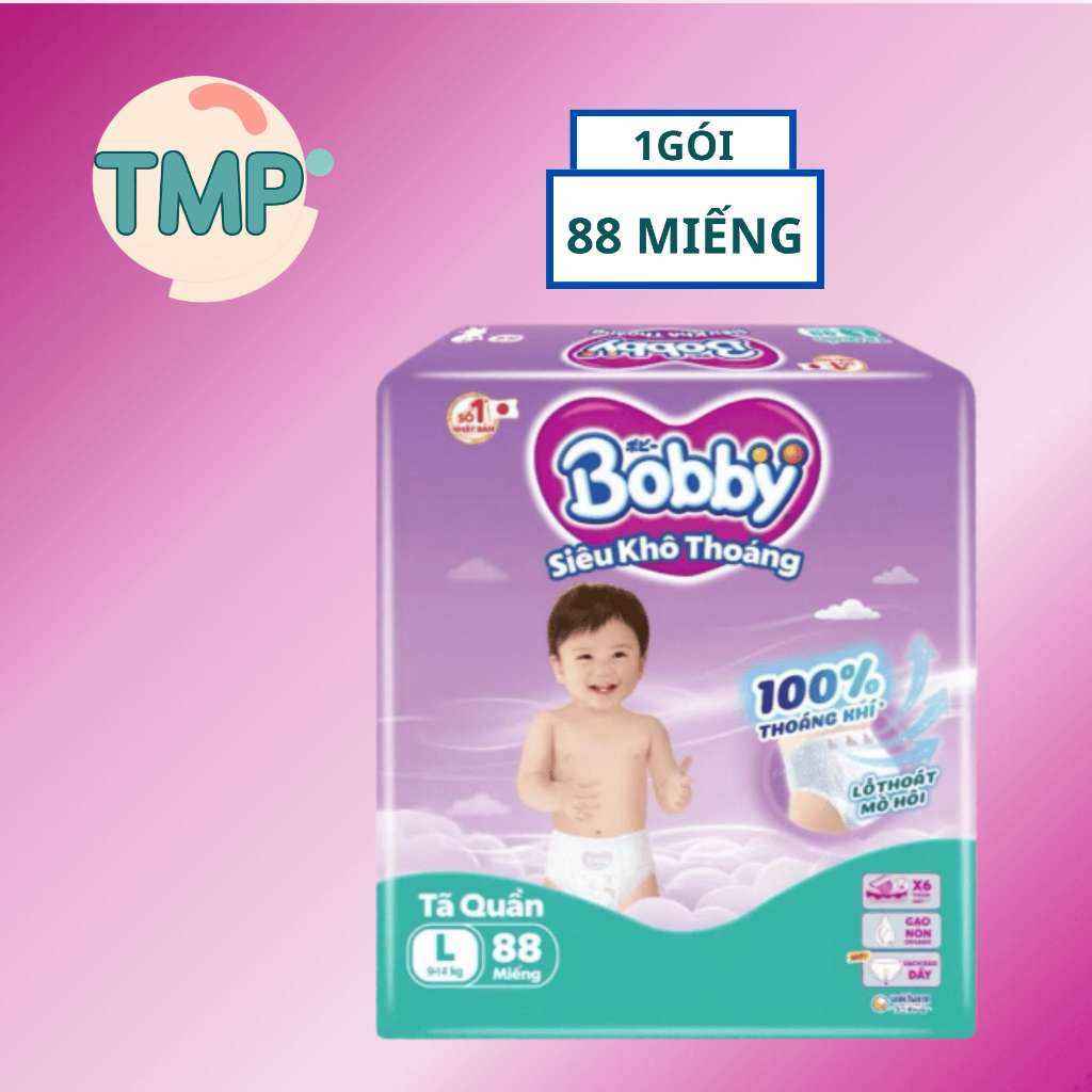 Tã Quần Bobby Size L 88 miếng