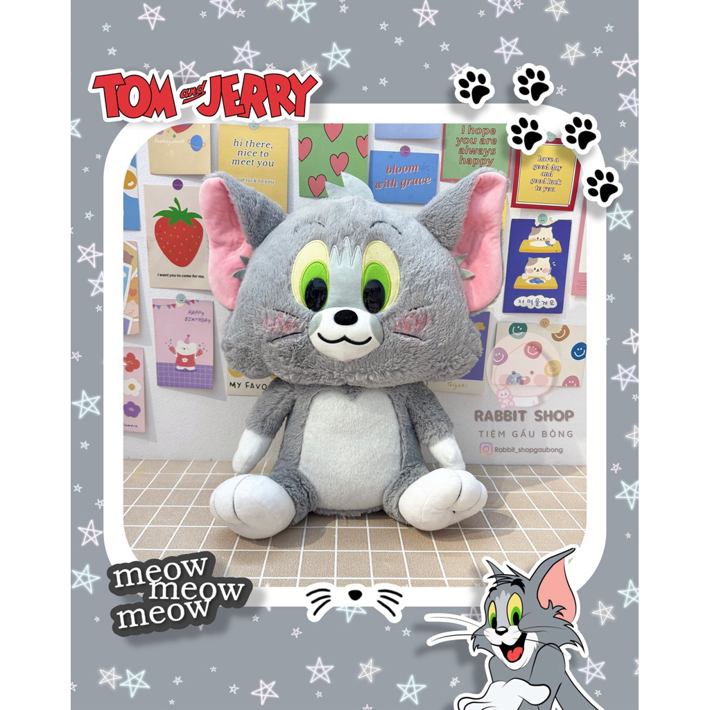 [CHÍNH HÃNG - CÓ SẴN] Thú bông Mèo Tom và Chuột Jerry trong phim Tom & Jerry hàng chính hãng Peanuts