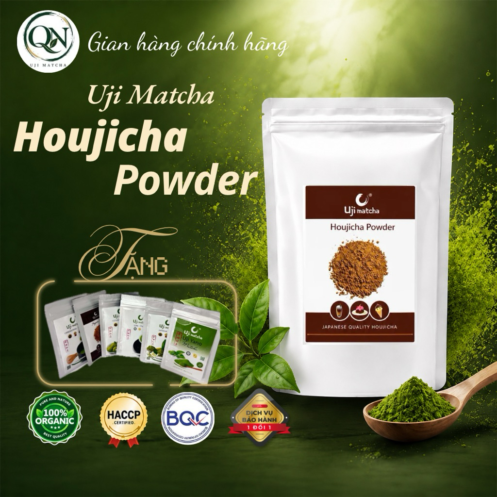 Bột Trà Rang Houjicha Powder 500Gr Tặng túi 10Gr Ngẫu nhiên
