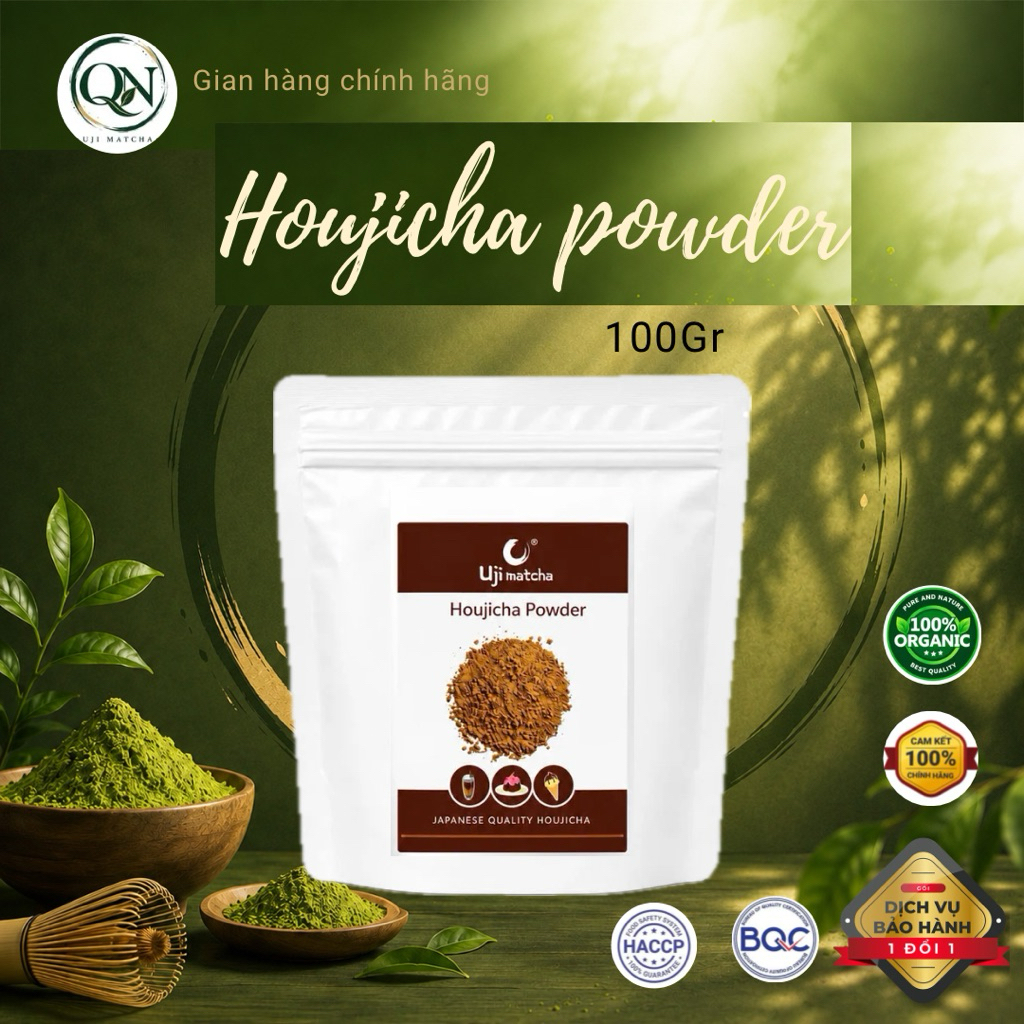 Bột Trà Rang Houjicha Powder Túi 100Gr Nguyên Chất