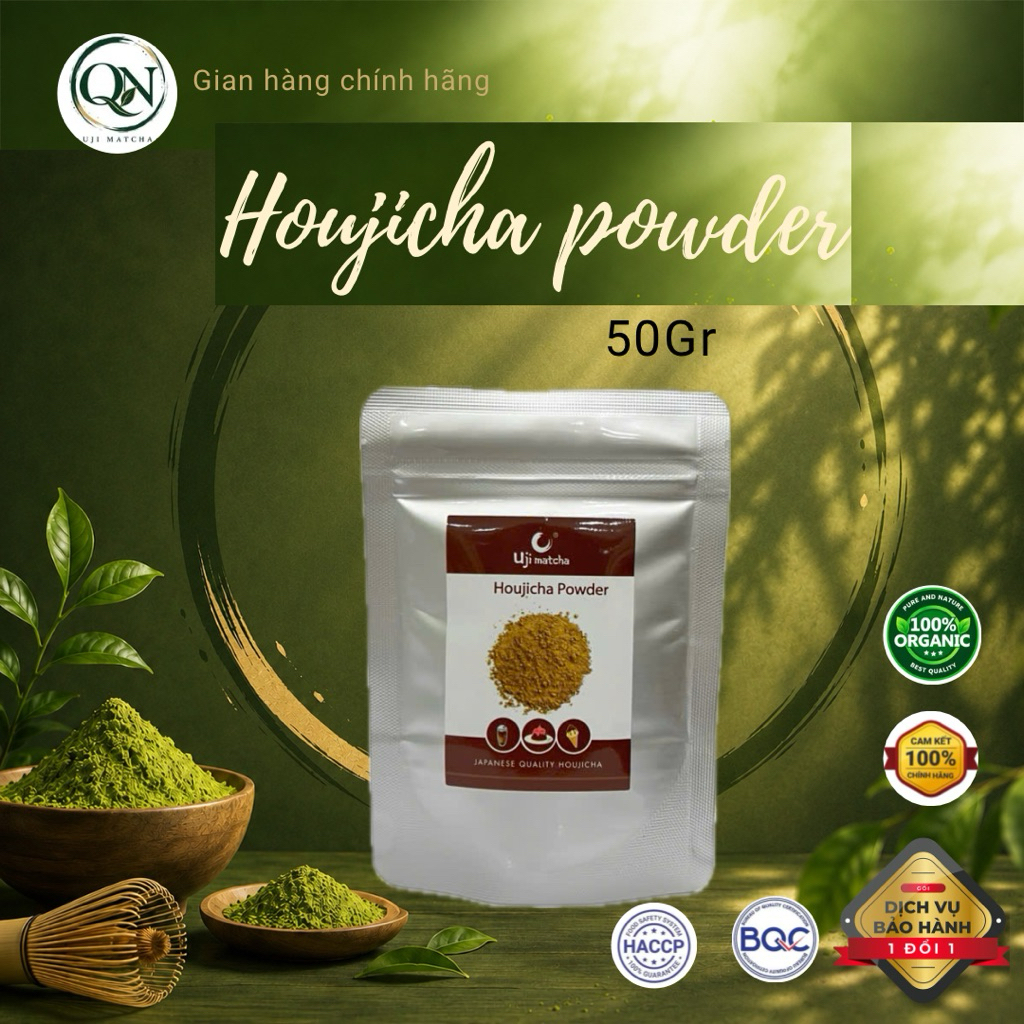 BỘT CHÈ RANG HOUJICHA UJI VỊ TRÀ ĐẶC TRƯNG túi 50Gr