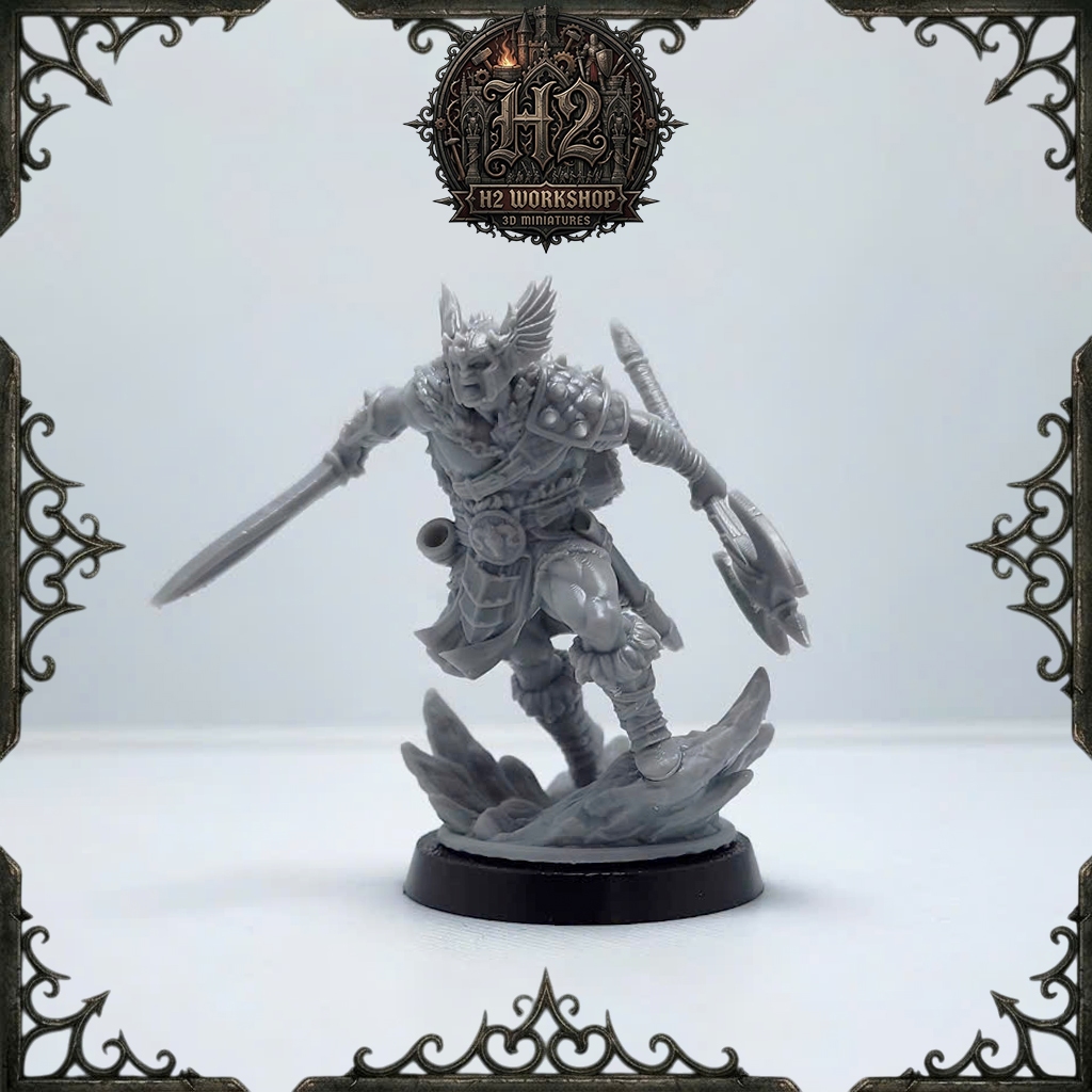 [Mô hình in 3D] Mô hình DnD lớp nhân vật cận chiến - Barbarian 002