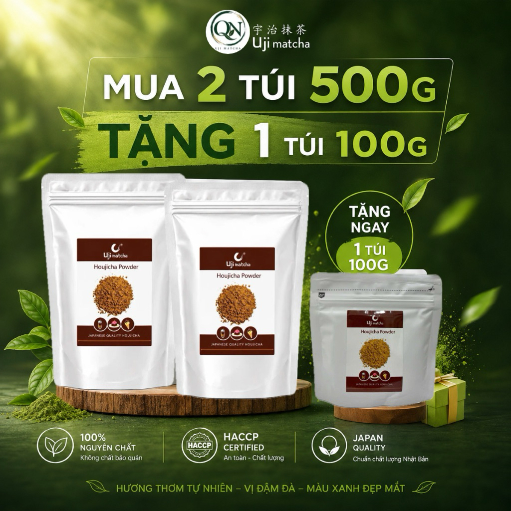 Combo 2 Túi Houjicha Powder 500Gr Tặng túi 100Gr