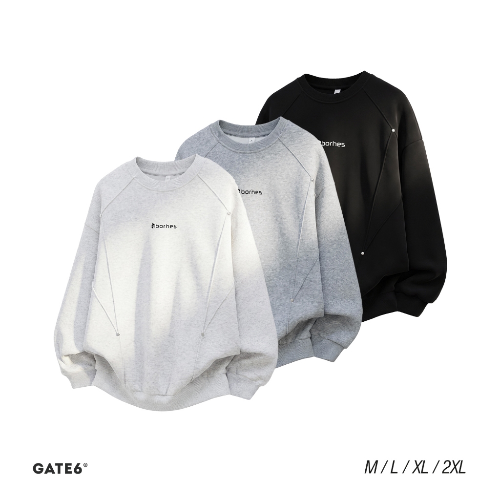Áo nỉ cổ tròn MT Saturate, áo dài tay Unisex thể thao 634 - GATE6 - 5261