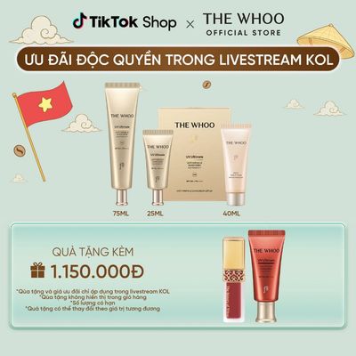 KOL x Whoo x Bộ trải nghiệm kem chống nắng cải thiện nếp nhăn Whoo Gongjinhyang Anti-Wrinkle UV Protective Cream