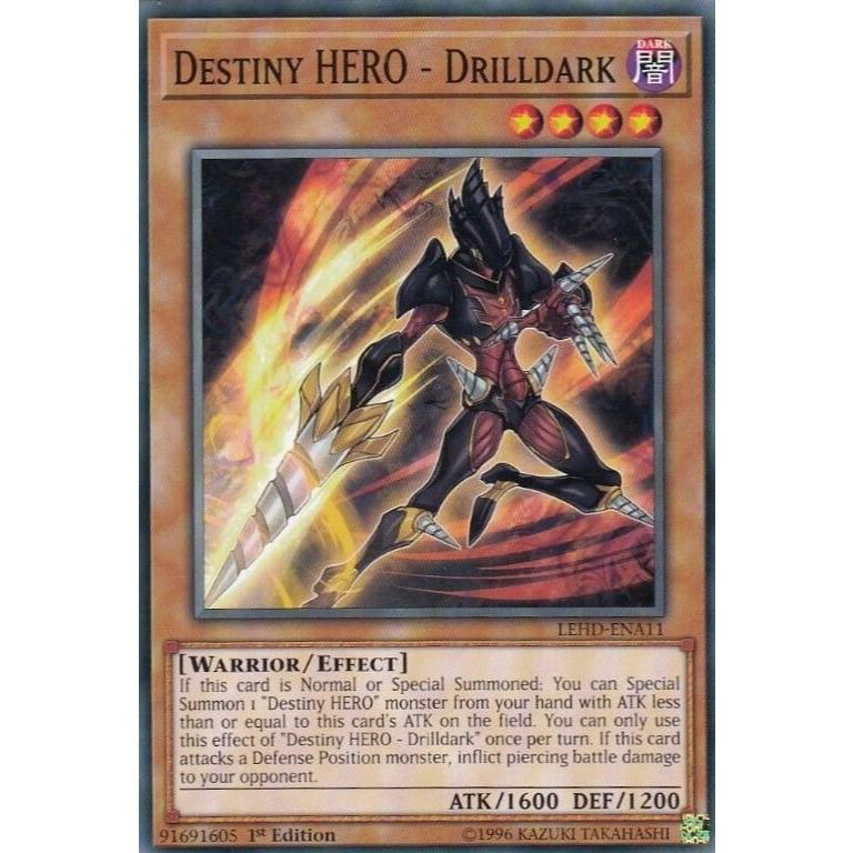 Thẻ Bài Yugioh LEHD-ENA11 - Destiny HERO - Drilldark - Effect Monster - Common