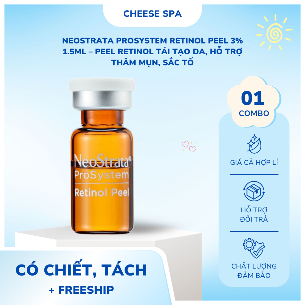 NeoStrata ProSystem Retinol Peel 3% 1.5ml – Peel Retinol Tái Tạo Da, Hỗ Trợ Thâm Mụn, Sắc Tố