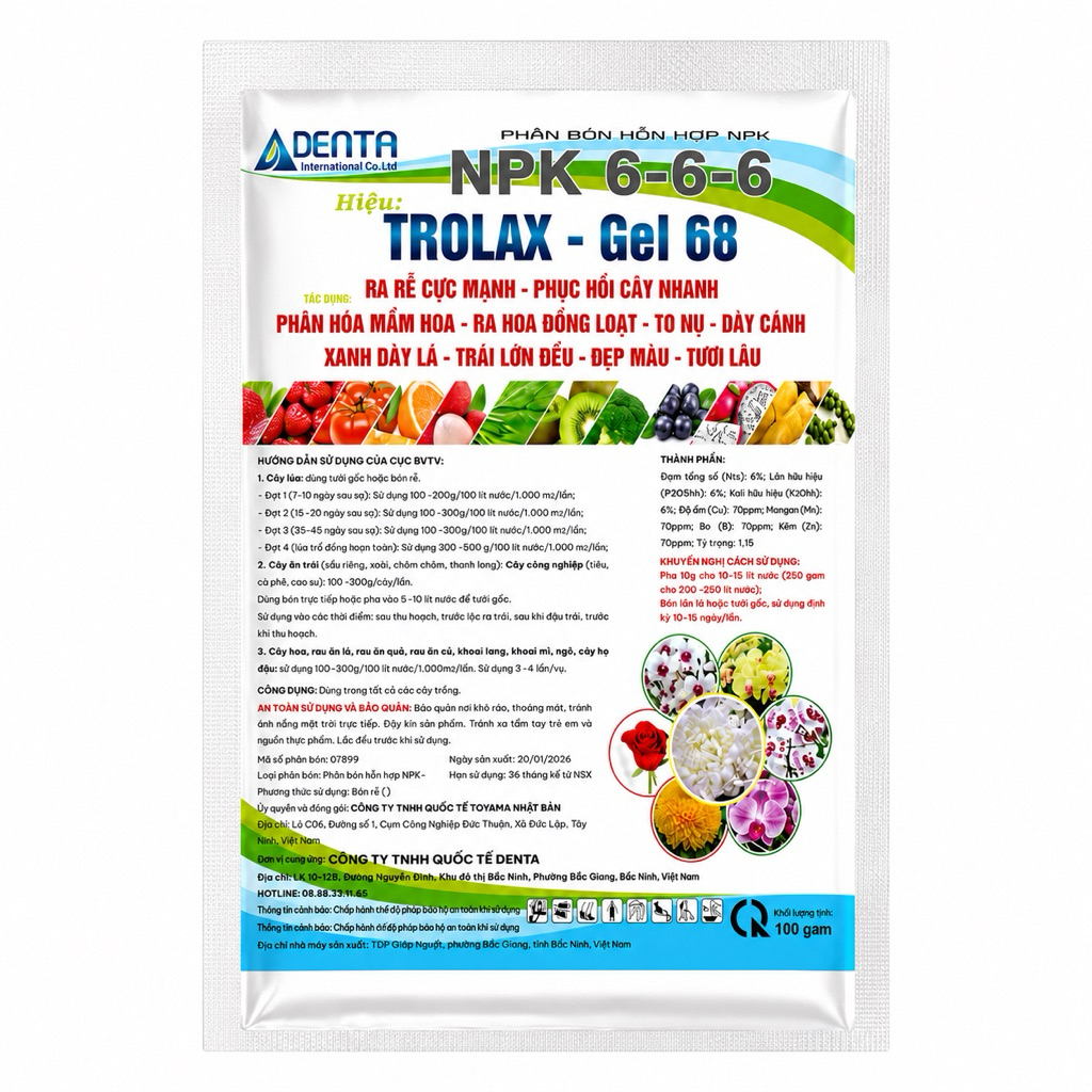 Kích hoa tạo mầm Xgel vi lượng 68 giúp cây phát triển rễ, đâm chồi, ra hoa đậu trái, mập thân, mập l