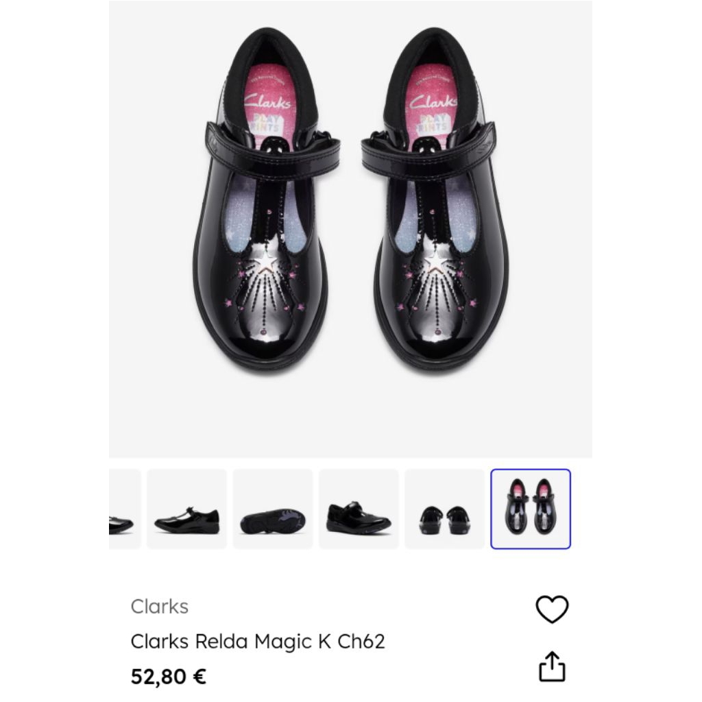 (Chính hãng) giày Clarks bé gái màu đen, êm chân thoải mái