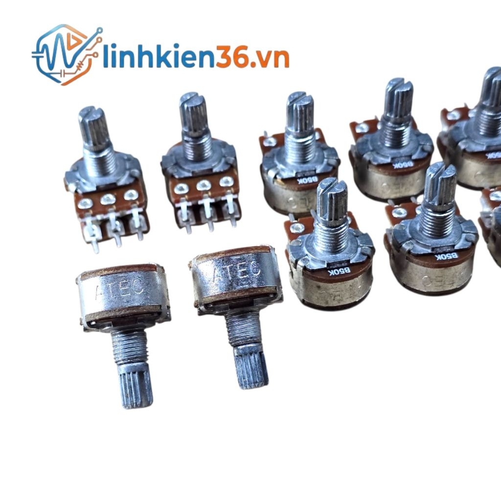 10 cái chiết áp kép 6 chân 50k . Biến trở đôi 50k