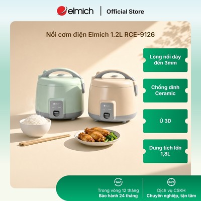 Nồi cơm điện Elmich 1.2L RCE-9126AW