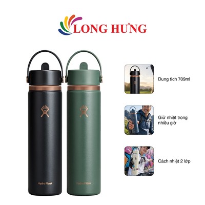 Bình giữ nhiệt Hydro Flask Wide Flex Straw Cap 24 OZ/709ml-Hàng chính hãng