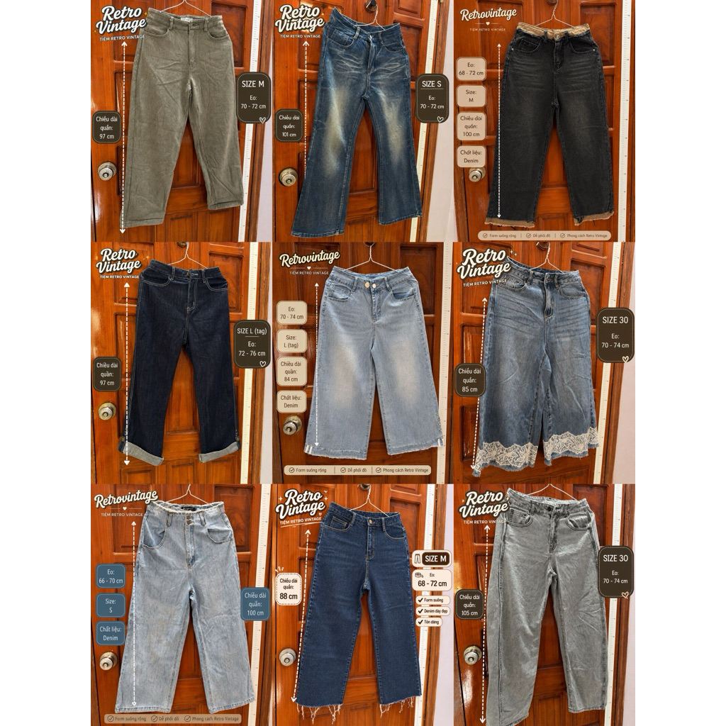 |2hand/Thanh lý| 👖 QUẦN JEANS ỐNG SUÔNG RỘNG 2HAND - THANH LÝ