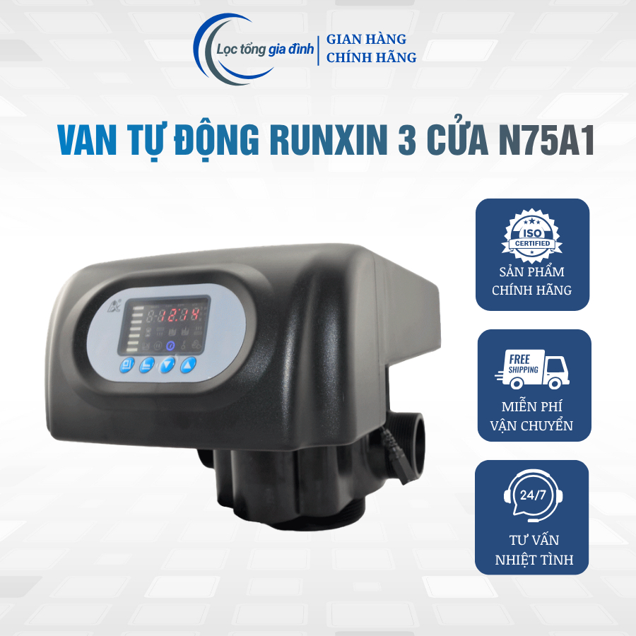 Van Tự Động 3 Cửa N75A1 Công Suất 10m³/h, Van Điều Khiển Lọc Nước Tự Động