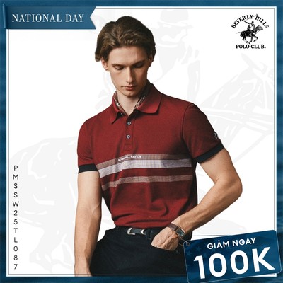 Áo polo Nam cao cấp form Slim Fit Beverly Hills Polo Club - PMSSW25TL087