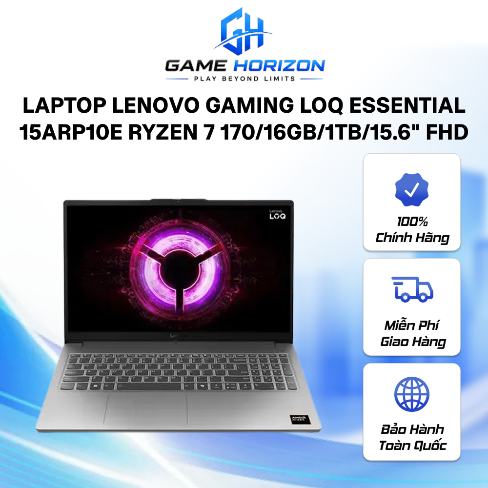 Laptop Lenovo Gaming LOQ Essential 15ARP10E Ryzen 7 170/16GB/1TB/15.6" FHD/RTX3050/W11H (83S000DCVN)