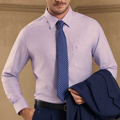 Áo sơ mi tay dài vạt tròn SAN SCIARO vải Cotton form REGULAR SS00000070