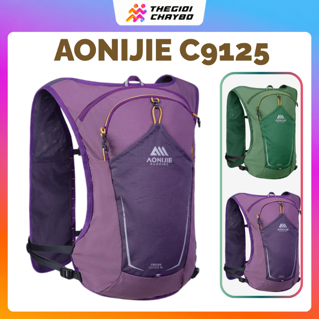 Vest Nước Chạy Bộ AONIJIE C9125 8L Hydration Vest Chạy Trail Marathon Nam Nữ