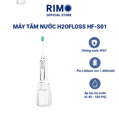 Máy Tăm Nước Siêu Âm H2OFloss HF-S01 Máy Tăm Nước Vệ Sinh Răng Miệng Làm Sạch Kẽ Răng Chăm Sóc Nướu