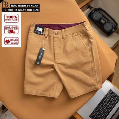 Quần Short Kaki Nam Lưng Thun Fit Bò Mềm Mịn Thoáng Mát Dày Dặn – Bravery