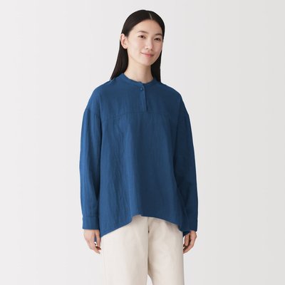 [26AW] Áo Blouse Nữ Vải Kapok Tay Dài