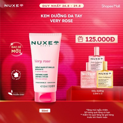 Kem Dưỡng Da Tay Và Móng Nuxe Very Rose Hand And Nail Cream 50ml