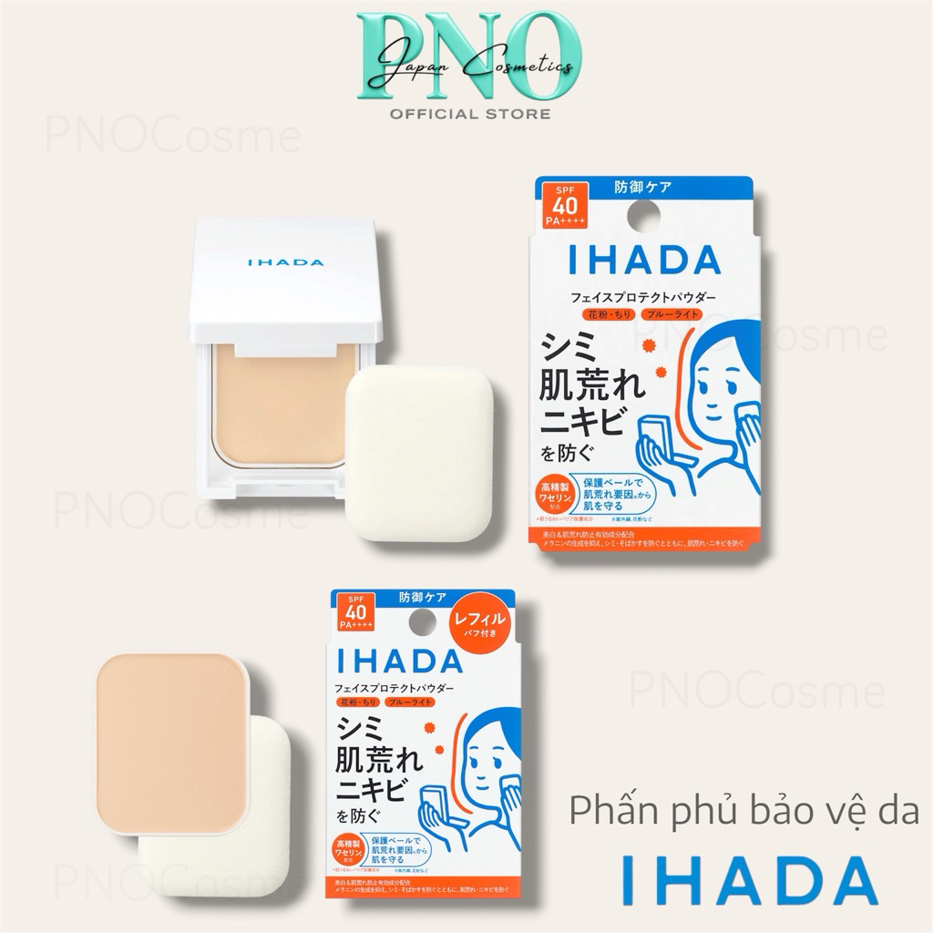 IHADA - Phấn dưỡng bảo vệ da Medicated Face Protect Powder 9g - nội địa Nhật