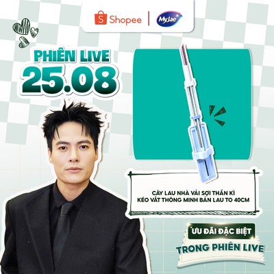 [VÕ TẤN PHÁT LIVE 25.8] Cây Lau Nhà Vải Sợi Kéo Vắt Thông Minh Bản Lau To 40cm Tiết Kiệm Thời Gian