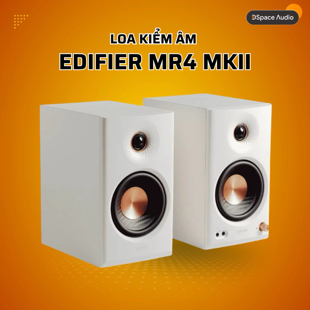 Loa Kiểm Âm EDIFIER MR4 MKII - Công Suất 80W, Bluetooth 6.0, Kết nối đa cổng. Bảo hành chính hãng