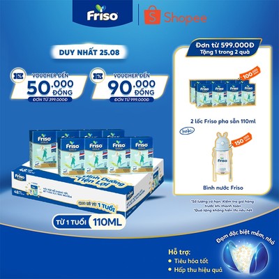 Thùng 48 hộp Sữa uống dinh dưỡng Friso Gold (110ml/hộp)
