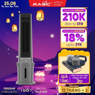 QUẠT KHÔNG CÁNH MAGIC ECO AC-308 – QUẠT HƠI NƯỚC 2IN1, GIÓ MẠNH 2000m³/h, LÀM MÁT ÊM DỊU CHO CẢ GIA ĐÌNH