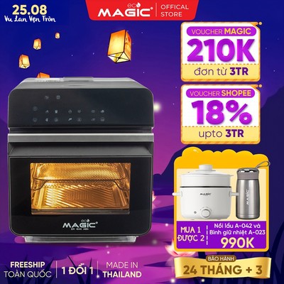 Nồi chiên hơi nước Magic Eco S12 - 9 chế độ nấu, tự vệ sinh bằng hơi nước, dung tích 12L - BH 24th