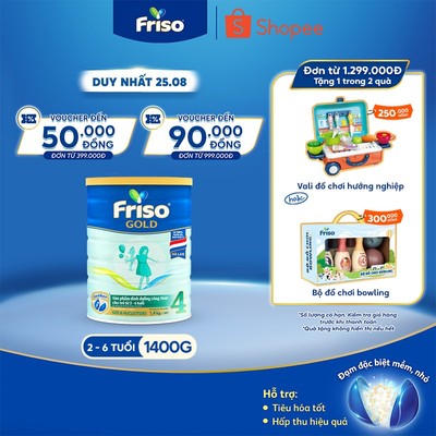 Sữa Bột Friso Gold 4 1400g (Dành Cho Trẻ Từ 2 - 6 Tuổi)