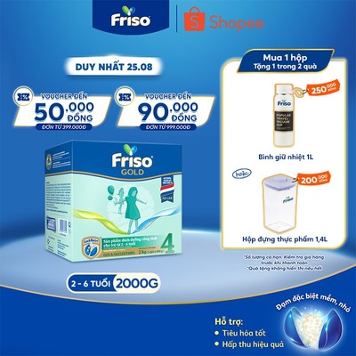 Sữa Bột Friso Gold 4 Hộp Giấy 2KG (cho bé từ 2-6 tuổi)