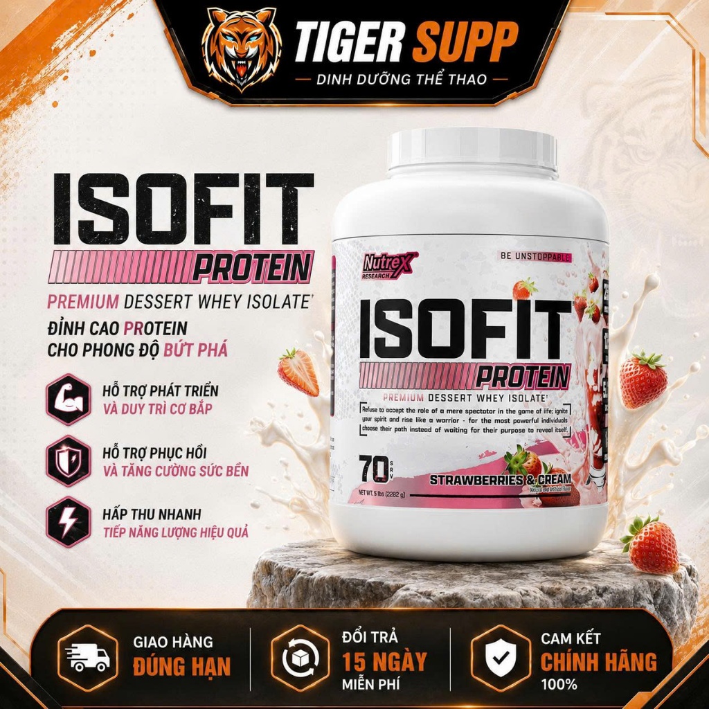 Sữa Dinh Dưỡng Hỗ Trợ Phát Triển Cơ Whey Nutrex IsoFit 5lbs