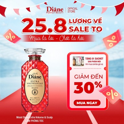 Dầu gội đầu làm phồng tóc mỏng thưa tóc xẹp tóc dầu bết Moist Diane Extra Volume & Scalp 450ml
