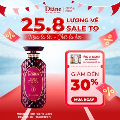 Dầu gội đầu giảm rụng tóc đến 96% giảm gàu mẩn đỏ da đầu Diane Extra Hair Fall Control 450ml