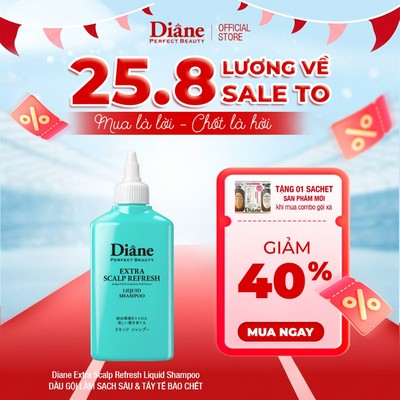 [LIVE] Dầu gội tẩy da chết da đầu Diane Perfect Beauty Extra Scalp Refresh Liquid Shampoo 240ml