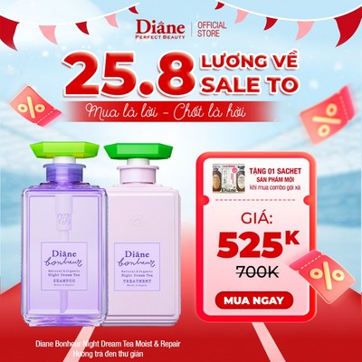 [LIVE] Combo dầu gội xả phục hồi dưỡng tóc thư giãn Diane Bonheur Night Dream Tea Moist & Repair