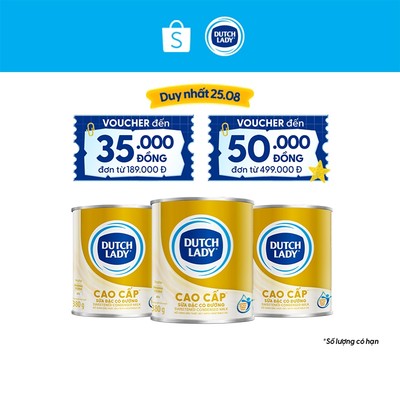 Combo 3 Lon Sữa Đặc Dutch Lady Cao Cấp 380g/lon