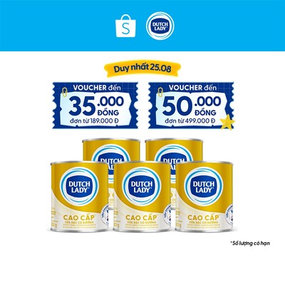 Combo 5 Lon Sữa Đặc Dutch Lady Cao Cấp 380g/lon