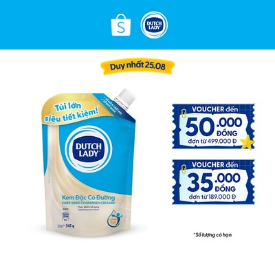 Kem đặc có đường Dutch Lady dạng túi 545g