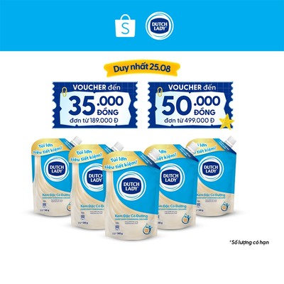 Combo 5 Túi Kem Đặc Có Đường Dutch Lady 545g/túi