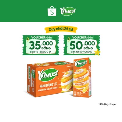 Thùng 48 Hộp Sữa Chua Lên Men Tự Nhiên Yomost Vị Cam (170ml/Hộp)