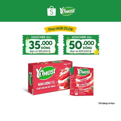 Thùng 48 Hộp Sữa chua uống Yomost vị dâu 100ml/hộp